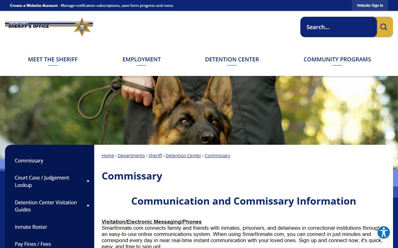 Garland County Detention Center inmate mail commissary and money information