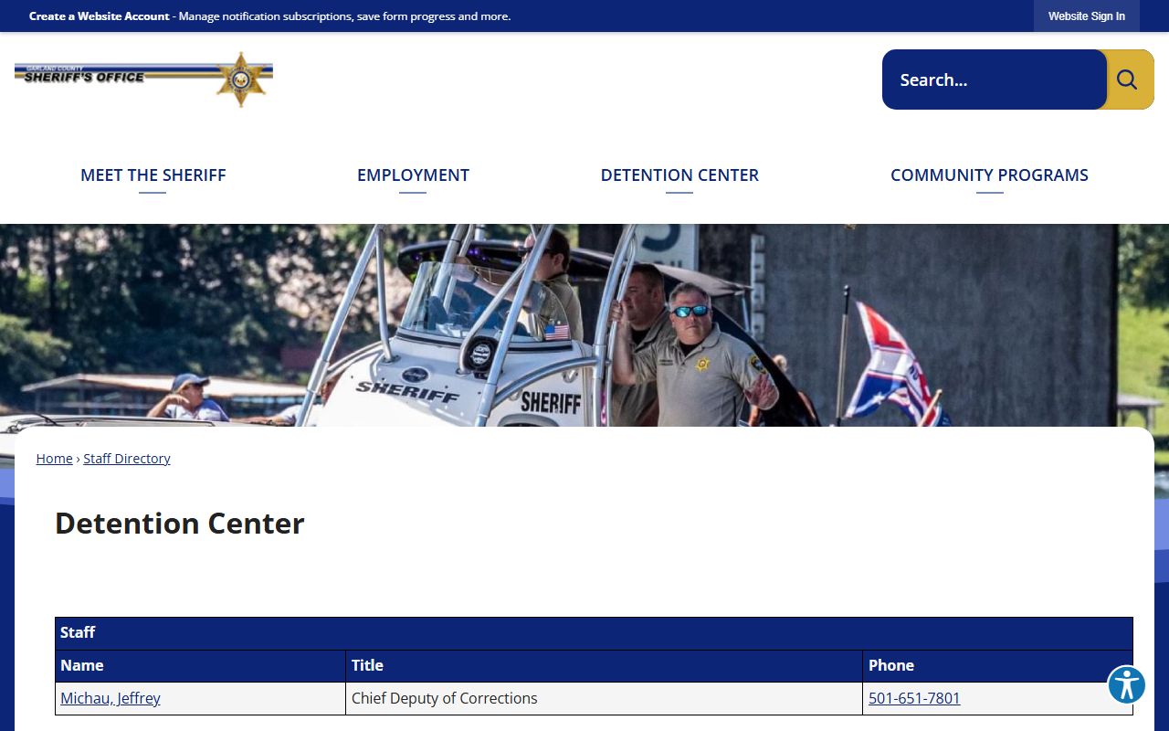 Garland County inmate lookup detention directory phone lines