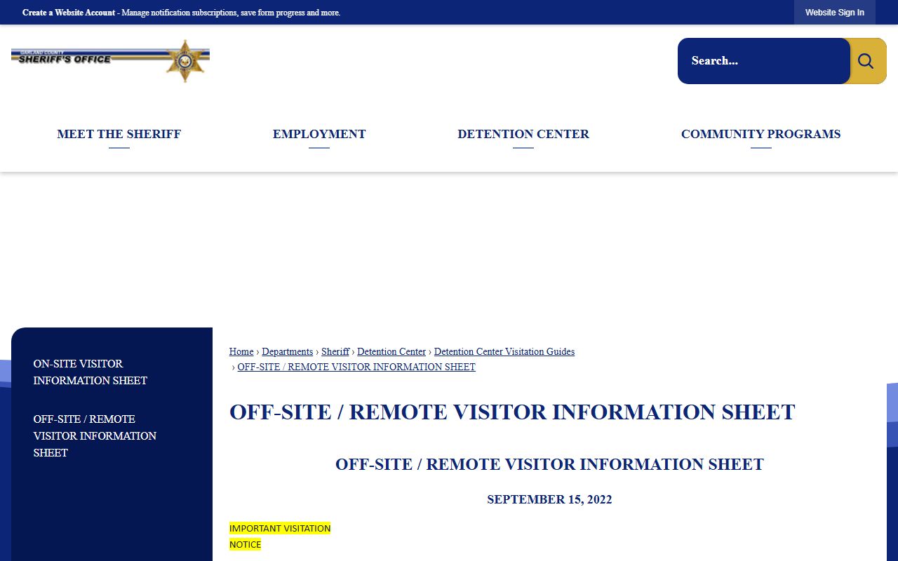 Garland County Detention Center inmate remote visitation rules